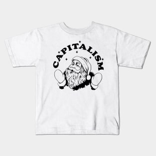 Capitalism Satna (B&W) Kids T-Shirt